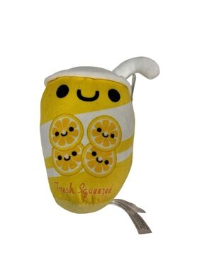 Yellow 'Fresh Squeezed' Lemon Drink Plush 6” Toy